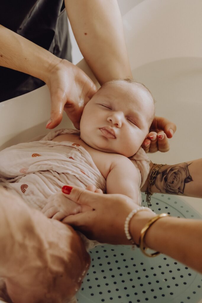 bain sensoriel bébé